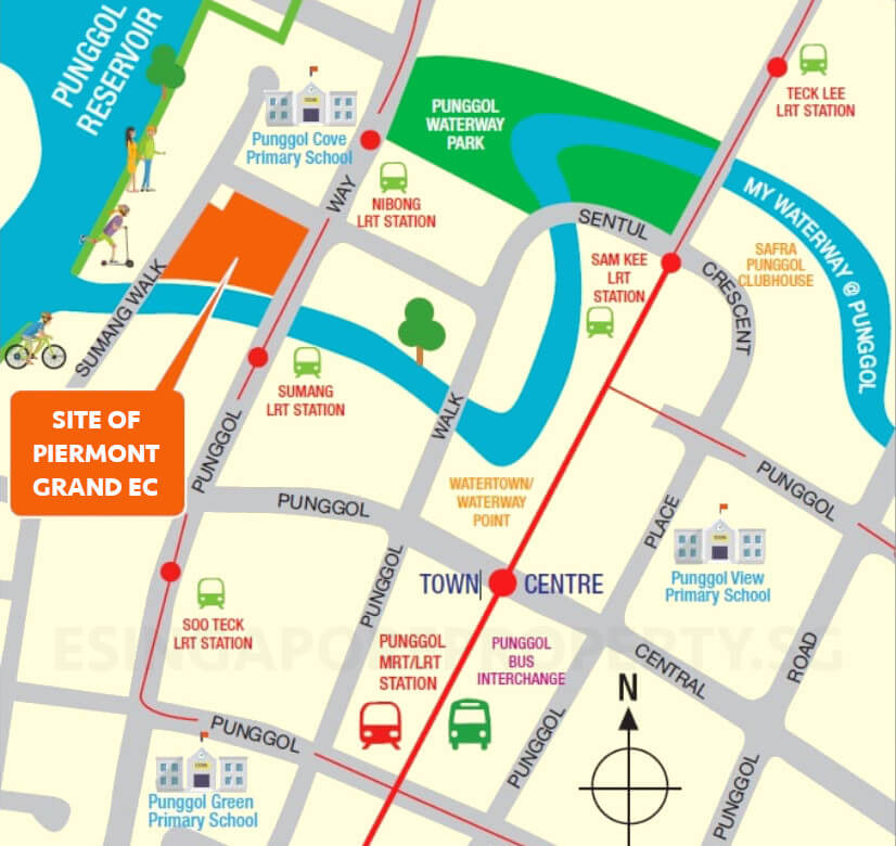 The Piermont Grand EC Location in Punggol